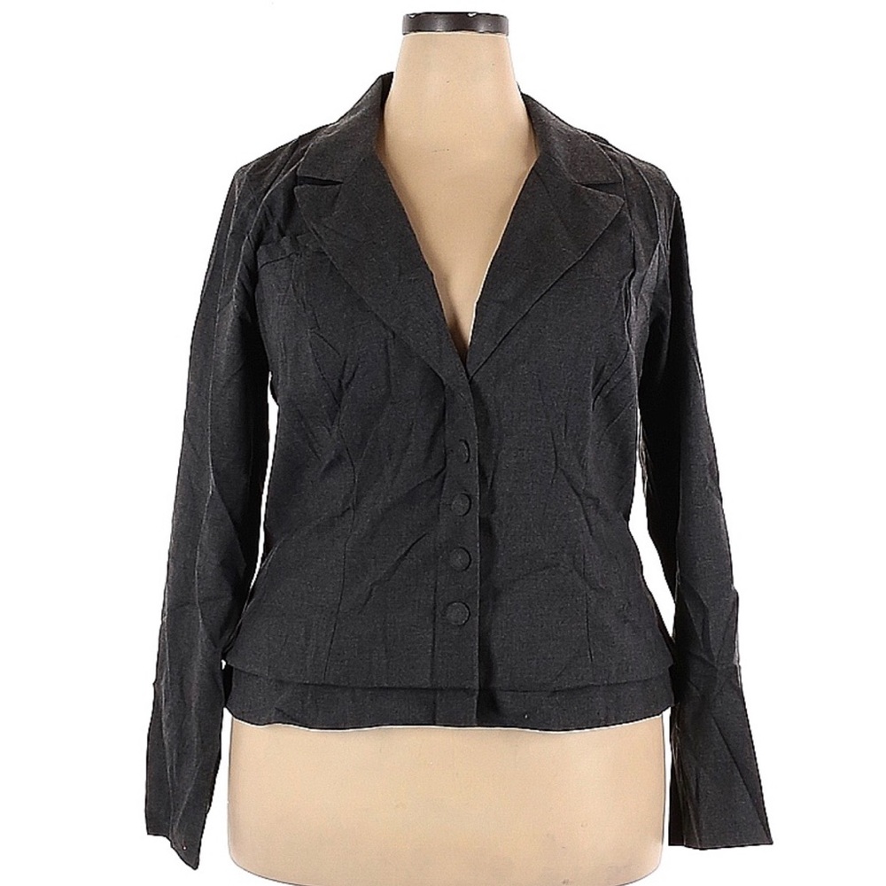 Torrid Dark Grey Solid Blazer Size 2X Plus